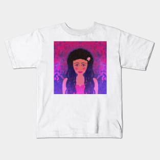 Princess portrait galaxy effect Kids T-Shirt